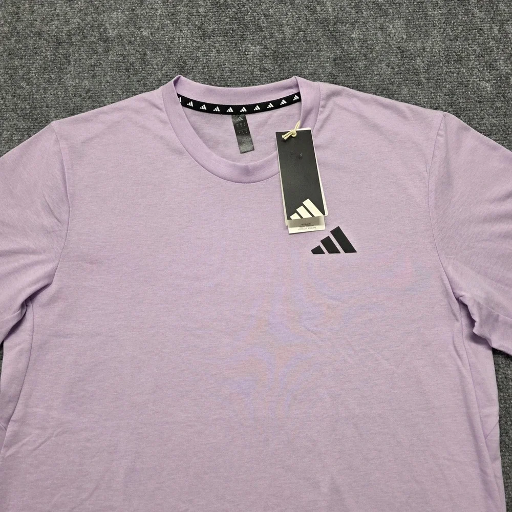 Adidas Aeroready Short Sleeve Running Shirt Men's S Purple Moisture Wicking New